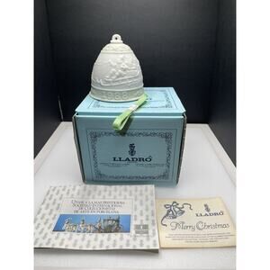 Vintage Lladro Christmas Bell 1988 Ornament Sleigh Ride New in Original Box